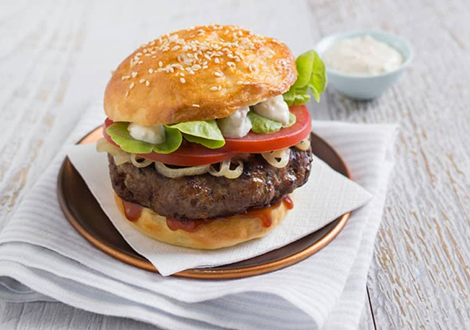 classic beef burger flames Original Sauchiehall